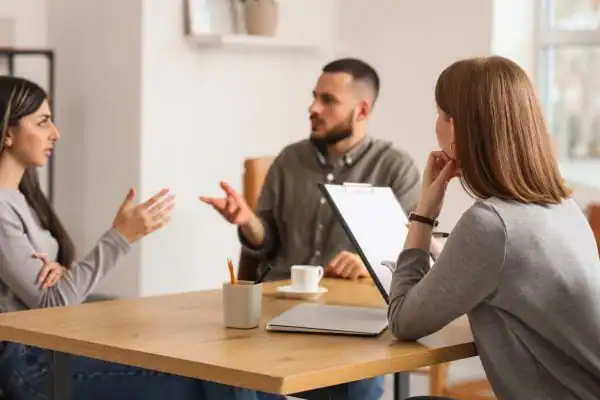 Image of couple access free mediation using family mediation voucher scheme Brentwood
